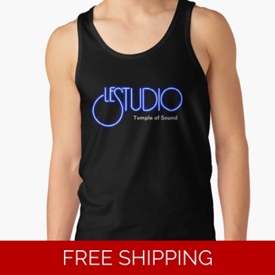 Le Studio Classic Tank-Top Temple of Sound  White & Blue Logo